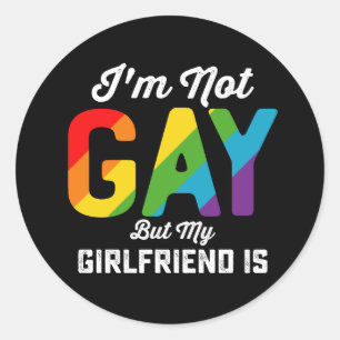 Adesivo Eu não sou Gay, mas minha Namorada é um orgulho LG