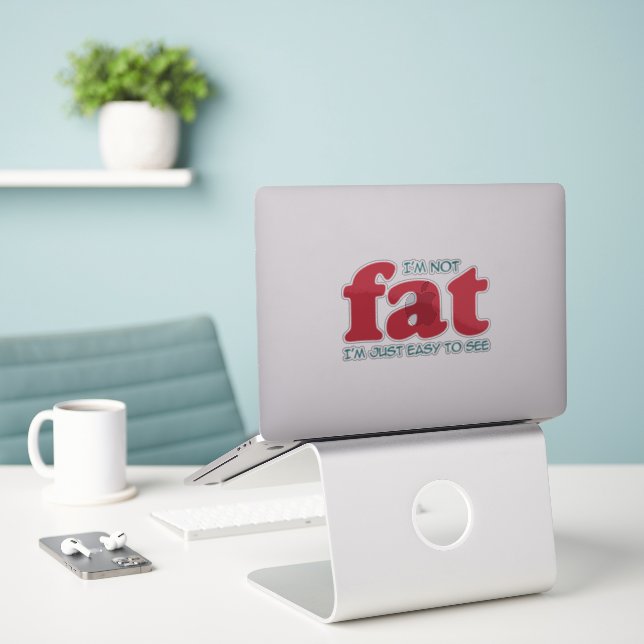 Adesivo Eu não sou gordo (Laptop na mesa)