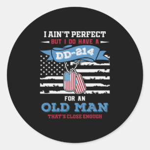 Adesivo Eu não sou perfeito, mas tenho um Dd-214 para um V