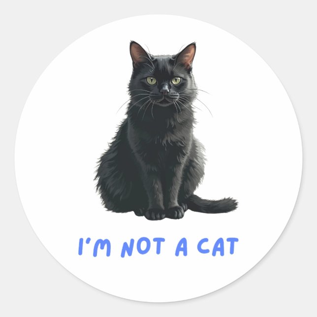 Adesivo Eu não sou um gato (Frente)