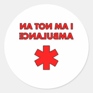 Adesivo eu não sou uma ambulância