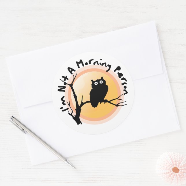 Adesivo Eu não sou uma pessoa de manhã. (Envelope)