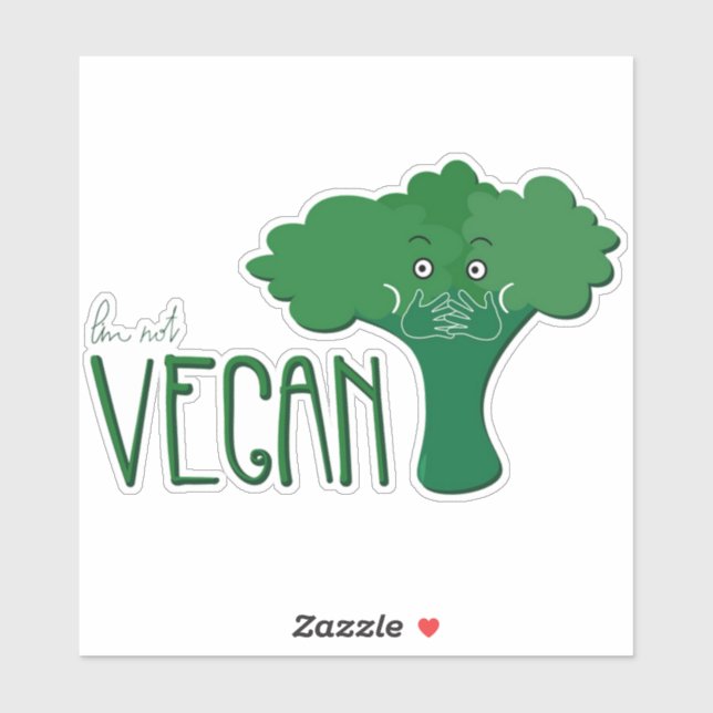 Adesivo eu não sou vegan (Folha)