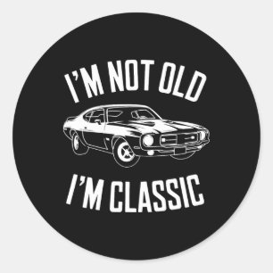 Adesivo Eu não sou velho, eu clico no gráfico do carro eng