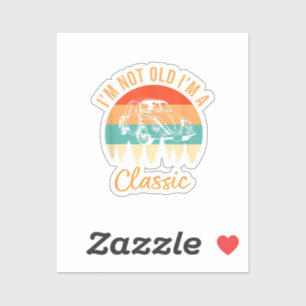 Adesivo Eu não sou velho, eu sou o carro clássico Retro Vi