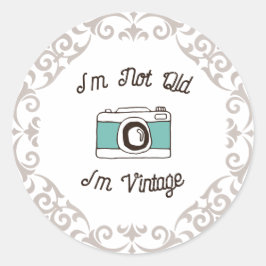 Adesivo Eu não sou velho, sou Vintage Retro Camera