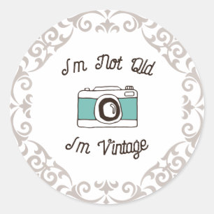 Adesivo Eu não sou velho, sou Vintage Retro Camera