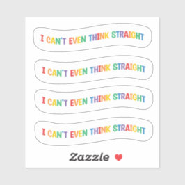 Adesivo Eu nem consigo pensar Hetero | Orgulho gay Mês