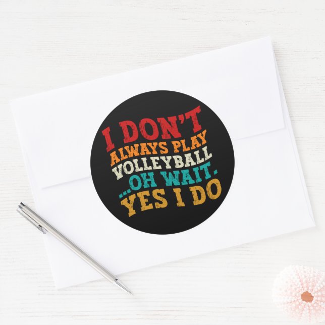 Adesivo Eu nem sempre jogo vôlei (Envelope)