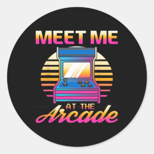 Adesivo Eu No Jogo De Vídeo Retro Do Arcade Gamer Vaporwav