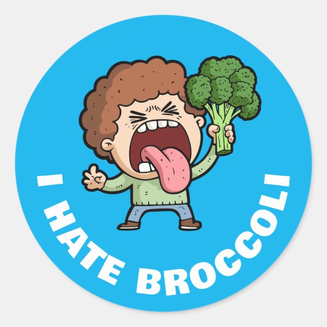 Adesivo Eu Odeio Broccoli (Frente)