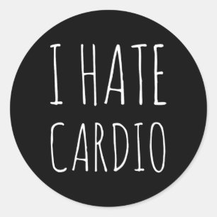 Adesivo Eu Odeio Cardio Endurance Sports Malhação Bodybuil