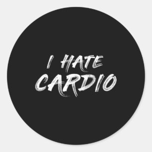 Adesivo Eu Odeio Cardio Endurance Sports Malhação Bodybuil