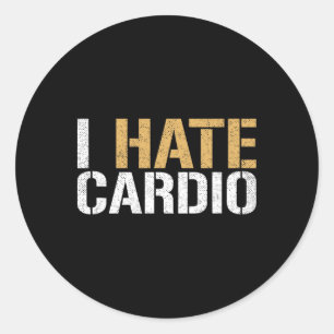 Adesivo Eu Odeio Cardio Engraçado Malhação Levantando Body