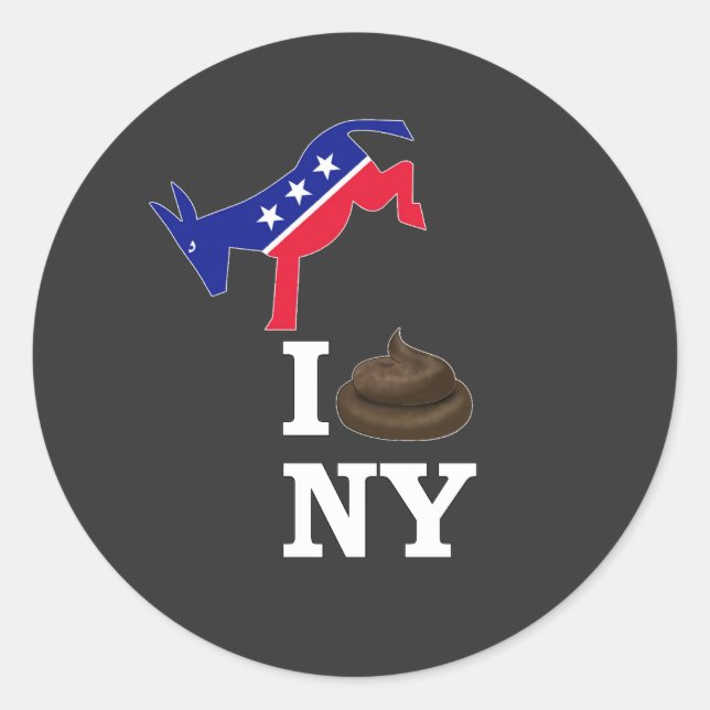 Adesivo eu odeio Nova York (Frente)