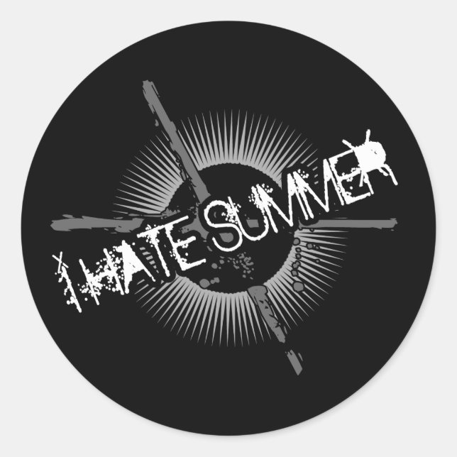 Adesivo Eu Odeio o Verão (Frente)