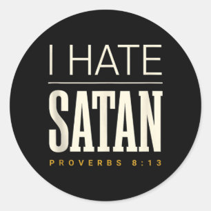 Adesivo Eu Odeio Satanás