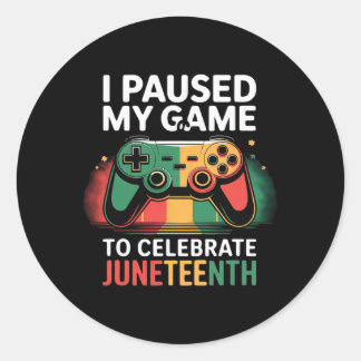 Adesivo Eu Pausar Meu Jogo Para Celebrar Juneteenth _1 