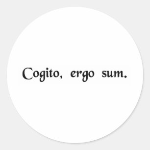 Adesivo Eu penso, conseqüentemente mim Am.