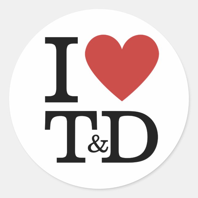 Adesivo Eu ❤️ PERSONALIZADO o Funcionarios de treinamento  (Frente)