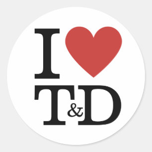 Adesivo Eu ❤️ PERSONALIZADO o Funcionarios de treinamento