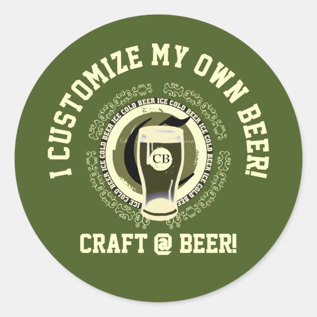 Adesivo Eu Personalizo Minha Própria Cerveja (Frente)