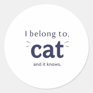 Adesivo Eu Pertenço ao Gato