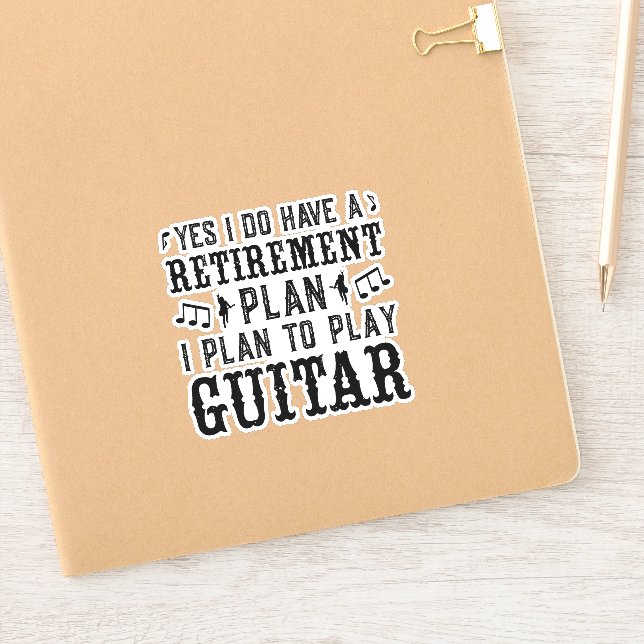 Adesivo Eu Planejo Tocar Um Plano De Aposentadoria De Viol (Notebook)