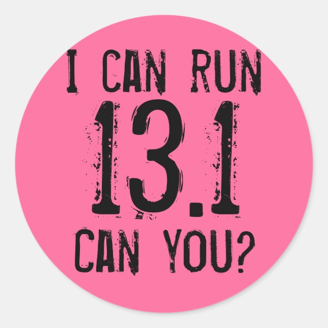 Adesivo Eu posso correr 13.1 — Você pode? (Frente)