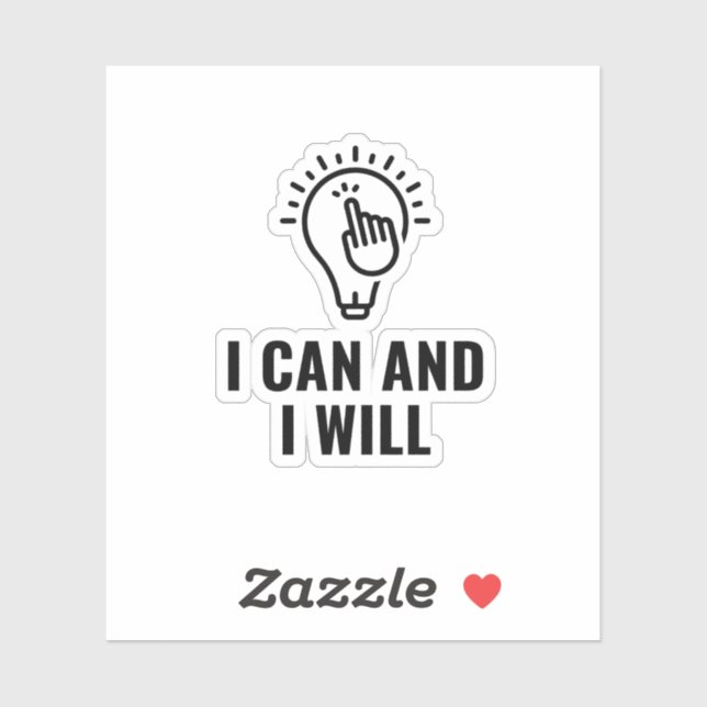 Adesivo Eu posso e eu vou (Folha)