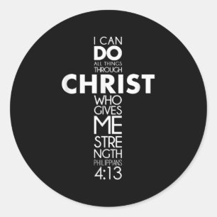Adesivo Eu Posso Fazer Tudo Através Do Cristo Philippians