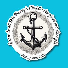 Adesivo Eu Posso Fazer Tudo Isso Através Da Bíblia Cristo 