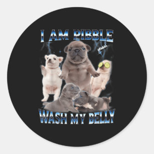Adesivo Eu Posso Lavar Minha Barriga Cachorro Engraçado Li