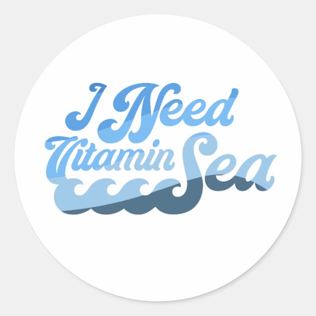 Adesivo Eu Preciso da Vitamina Mar (Frente)