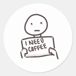ADESIVO EU PRECISO DE CAFÉ!!!!!!!!!!!!