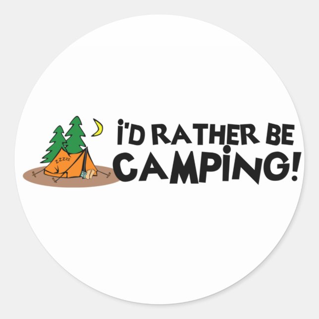 Adesivo Eu Preferencialmente De Acampar. (Frente)