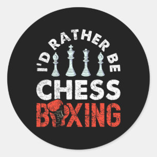 Adesivo Eu Preferencialmente de estar xadrez boxando pion