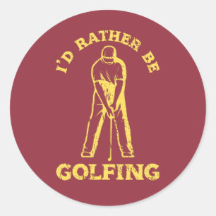 Adesivo Eu Preferencialmente De Golfe Engraçado.