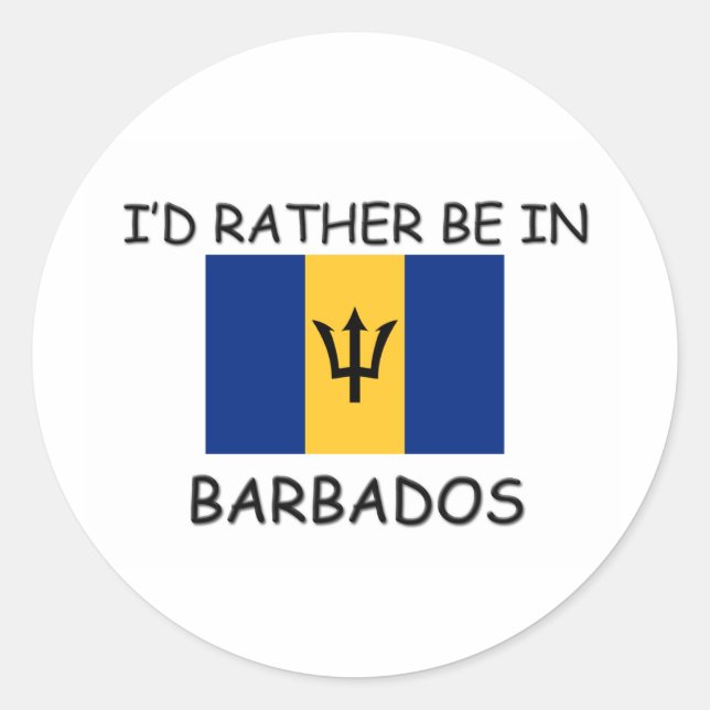 Adesivo Eu preferencialmente em Barbados (Frente)