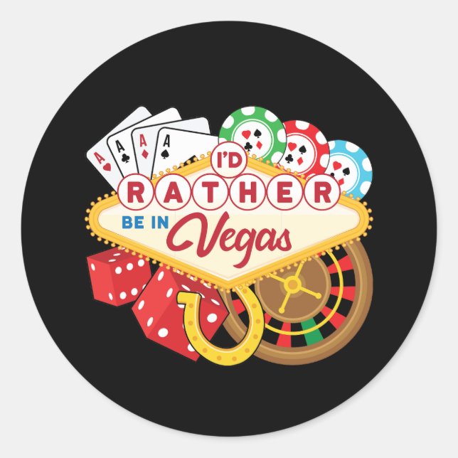 Adesivo Eu Preferencialmente em Vegas (Frente)