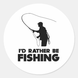 Adesivo Eu preferencialmente estaria pescando