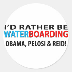 Adesivo Eu preferencialmente seria Waterboarding Obama,