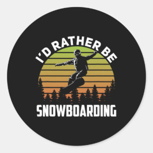 Adesivo Eu Preferencialmente Snowboard Retro Sunset invern