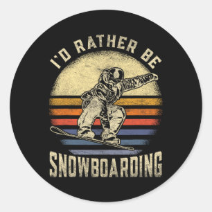 Adesivo Eu Preferencialmente Snowboard Vintage Para Snowbo