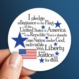 Adesivo Eu prometo lealdade à bandeira das Nações Unidas