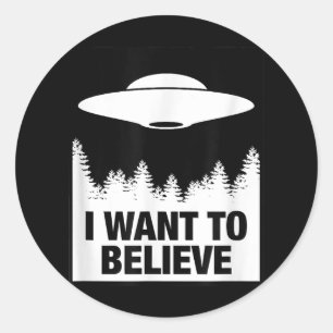 Adesivo EU QUERO ACREDITAR - OVNI de nave espacial Alieníg