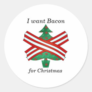 Adesivo Eu quero o bacon para o Natal