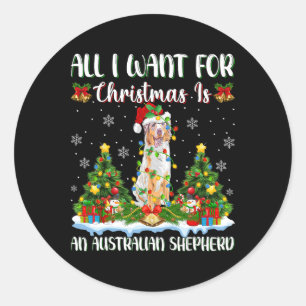 Adesivo Eu Quero O Natal É Um Cachorro Australiano