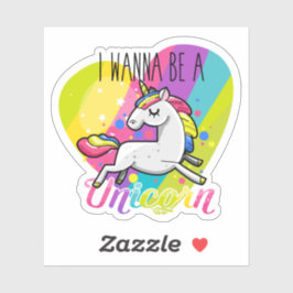 Adesivo Eu quero ser um unicórnio