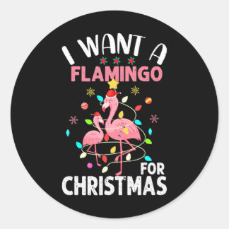 Adesivo Eu Quero Um Flamingo Para O Natal
